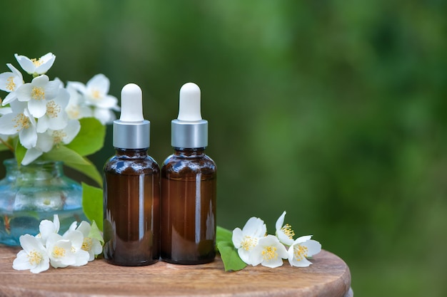 Essential jasmine oil bioproduct organic cosmetics perfumery\
cosmetology aromatherapy