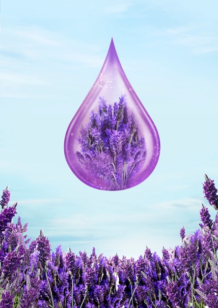 Photo essential of lavender oil