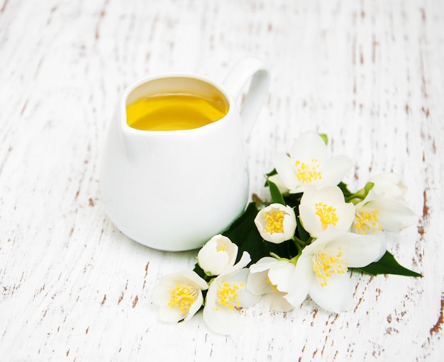 Essential oil with jasmine flower