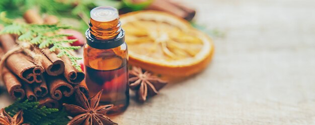 essential oils in a small bottle