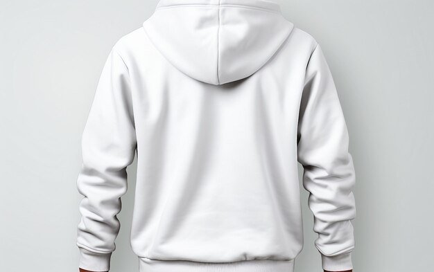 Essentials van de garderobe Witte T-shirt en Hoodie Ensemble