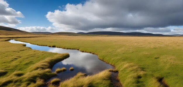 essentie van wetlands met water als bepalend element van de natuur canvas