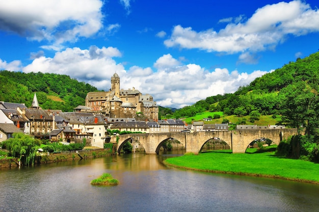 Estaing,  one of the most picturesque villages in France.