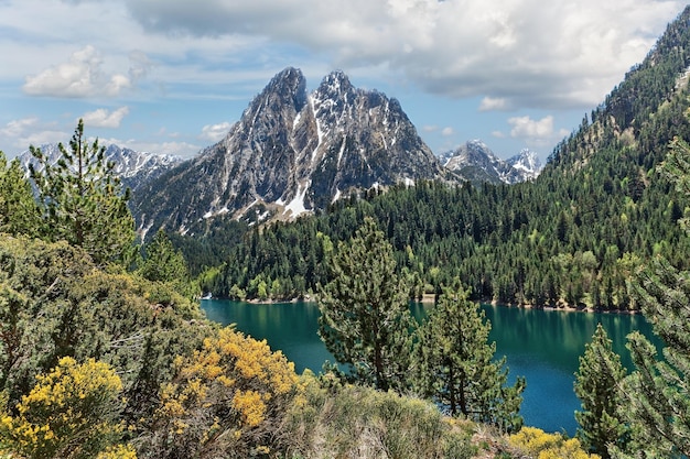 Estany de Sant Maurici in the Pyrenees Mountains, Spain