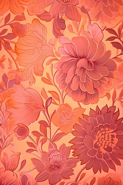 Esthetische achtergrond met bloemenpatroon
