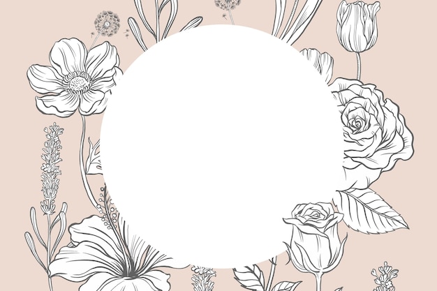Esthetische bloem png doorzichtige achtergrond vintage botanisch frame