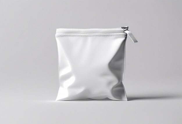 esthetische gewone witte snack rits mockup