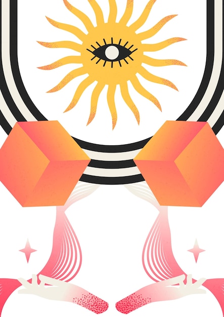 Esthetische zon png transparante achtergrond geestelijke gezondheid spiritualiteitsontwerp