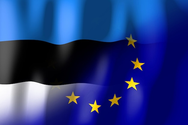 Estonia and European Union flags