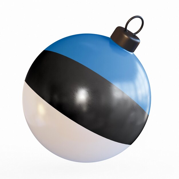 estonia flag on the Christmas ball