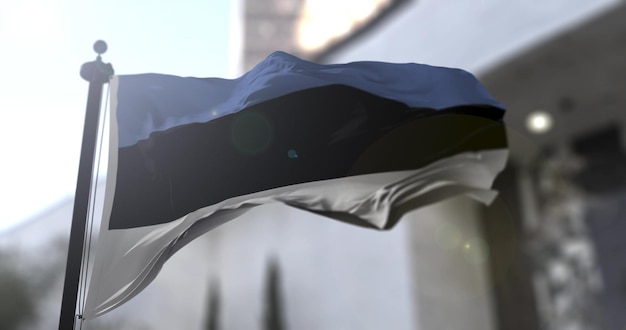 Estonia national flag country waving flag Politics and news illustration