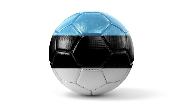 축구공 3D 그림에 에스토니아 국기