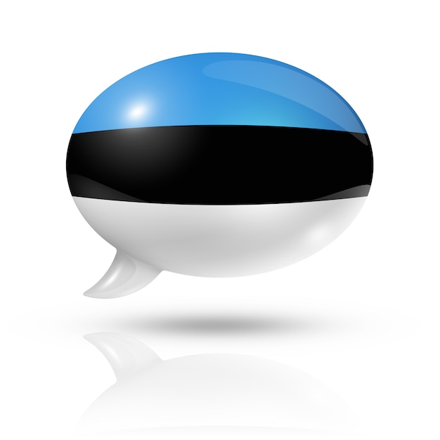 Estonian flag speech bubble