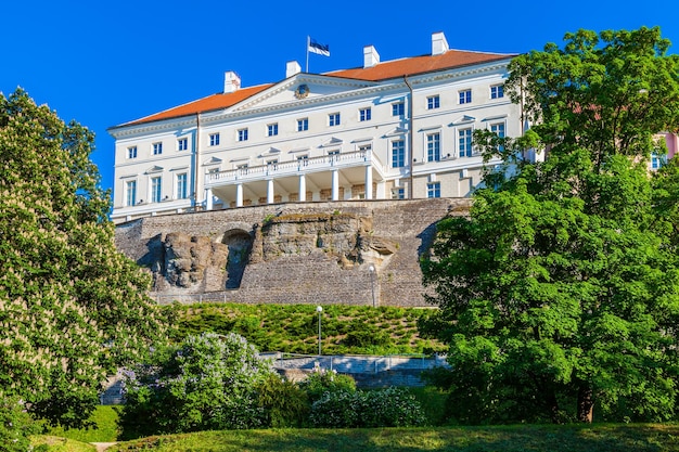 Estonian government building Stenbock House on Toompea hill in old Tallinn city Estonia