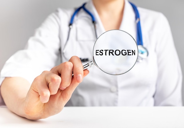 Estrogen women hormone Word