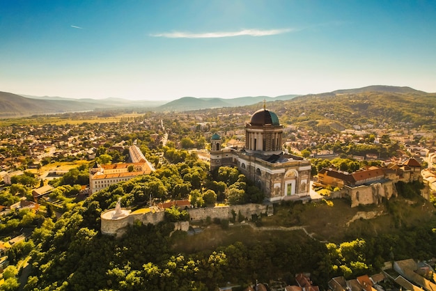 Esztergom Hungary the Basilica of Our Lady in Esztergom by the river Danube Discover the beauties of Hungary