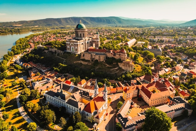 Esztergom Hungary the Basilica of Our Lady in Esztergom by the river Danube Discover the beauties of Hungary