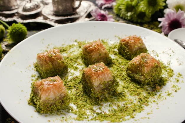 Eten baklava Turks gebak concept