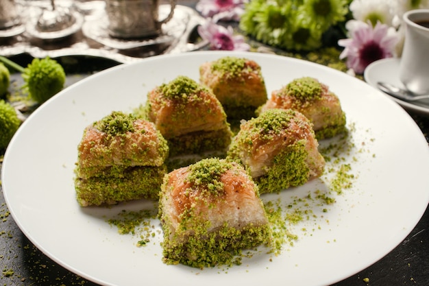 Eten baklava Turks gebak concept