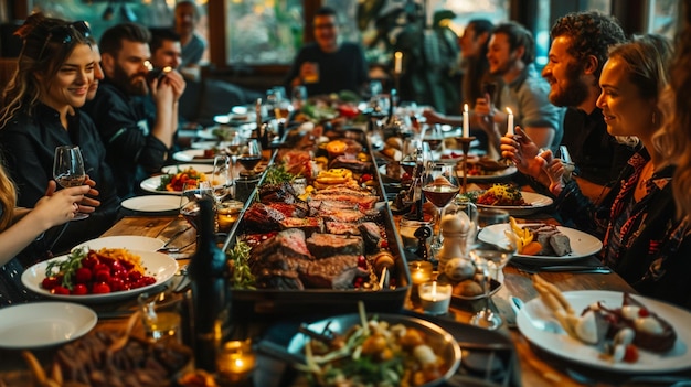 eten en drinken op de tafel voor het feest