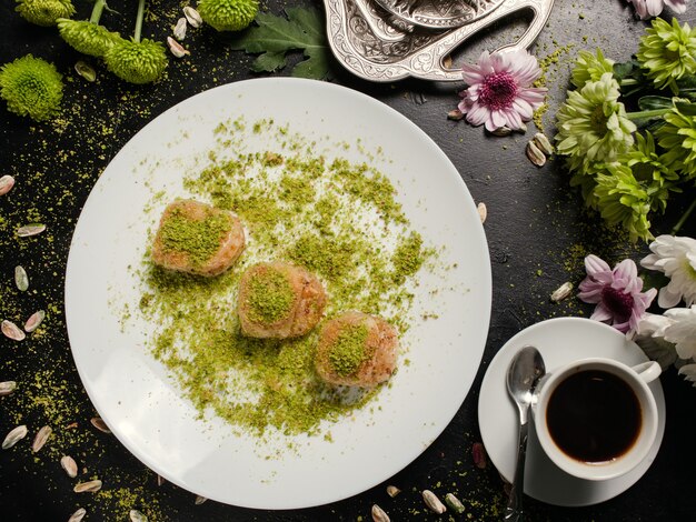 Eten Turks dessert ontbijt koffie concept