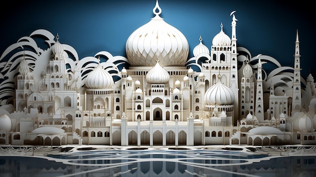 eternal beauty the timeless appeal of a mosque in paper cut style