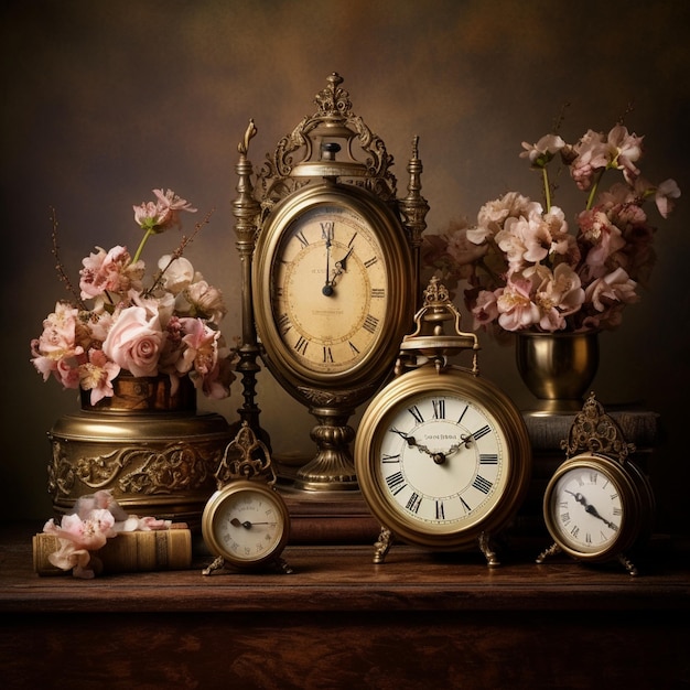 Eternal Charisma Vintage Clocks as Time's Enchanters