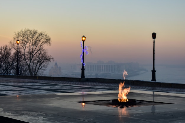 Fuoco eterno al cremlino. nizhny novgorod