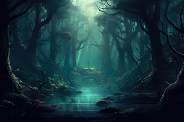 Eternal Nightfall in the Whispering Woods