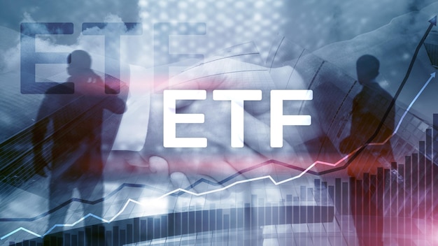 ETF Exchange Traded Fund financiële en handelstool Bedrijfs- en investeringsconcept