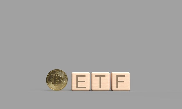 ETF financial investment business currency technology growth coin concept fund economy bitcoin wealt