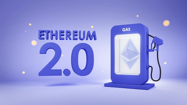 ETH 20 Gasafdekkingsconcept 3D-afbeelding