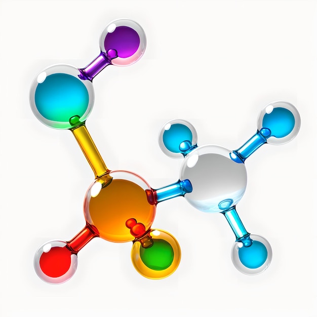 Photo ethanol molecule alcohol c2h5oh chemistry glass design