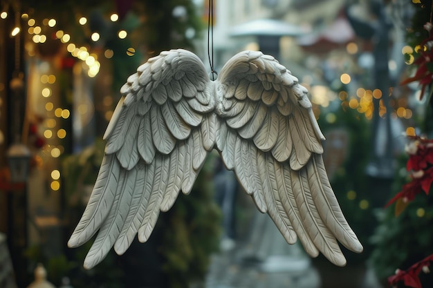 Ethereal Angels wings hanging Generate AI