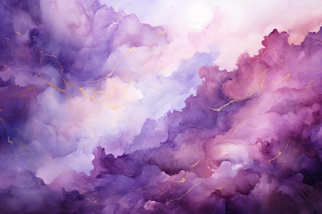 Ethereal Aurora Watercolor Texture in Violet Hues Celestial style