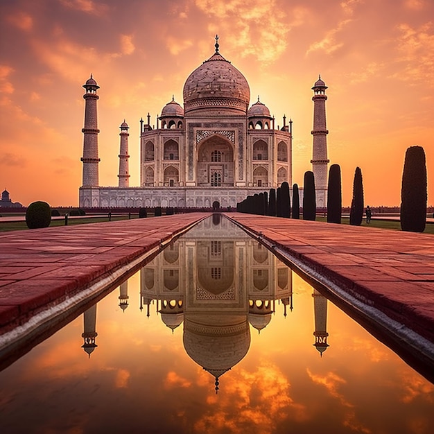 Photo ethereal beauty of agra's architectural wonders