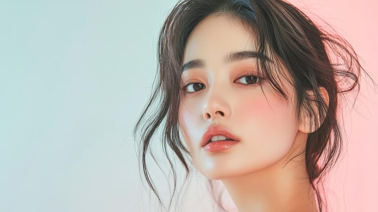 Ethereal Beauty Portrait of Young Asian Woman