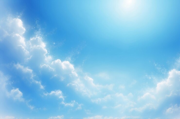 Photo ethereal bliss blurred blue sky background ar