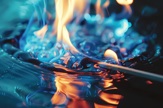 Foto accensione della fiamma blu eterea