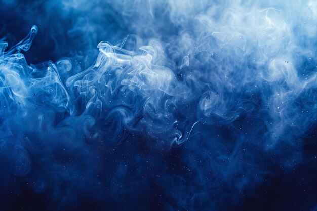Ethereal Blue Mist Effect with Swirling Smoke Details