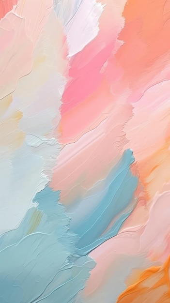 Ethereal Brushstroke Pastel Abstract Background AI Generated