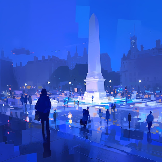 Ethereal Cityscape Trafalgar Square