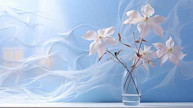 Ethereal clematis surrealism