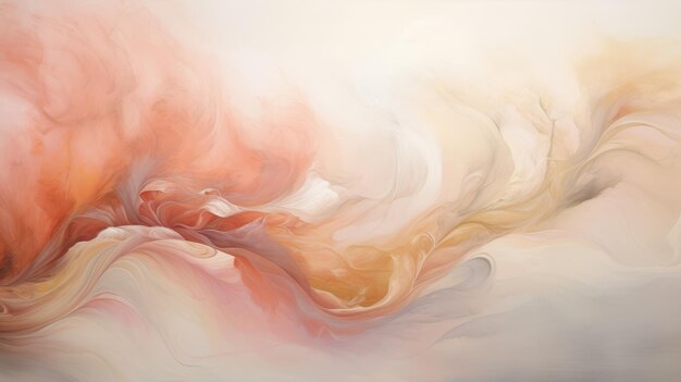 Ethereal Cloudscapes Abstract Painting In Ivoryinspired Style