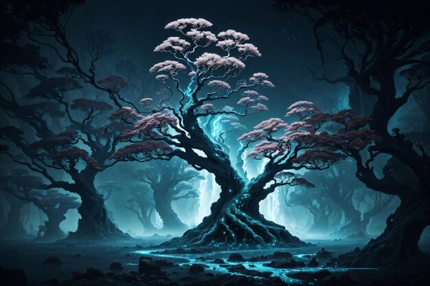 Ethereal dark tree