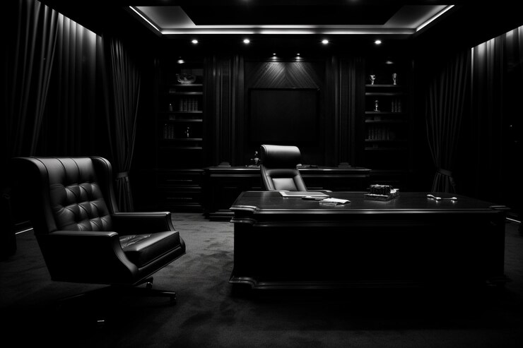 Photo ethereal ebony black office photo