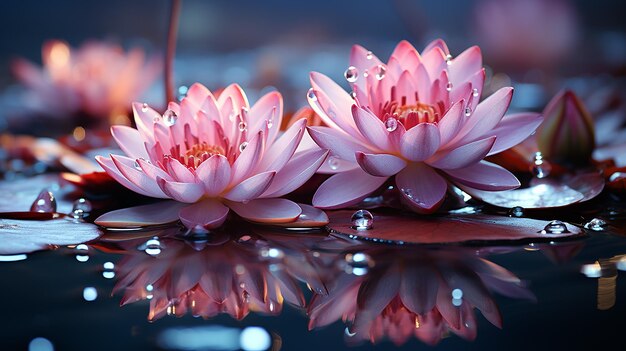 Ethereal Elegance AwardWinning Studio Photography of Pink Water Lily CloseUp