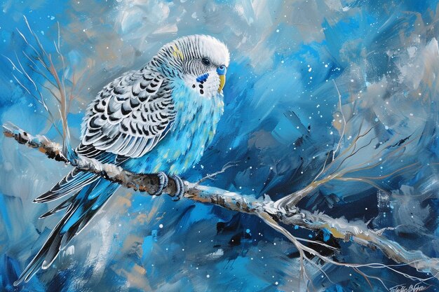 Ethereal Elegance Budgerigar Majesty