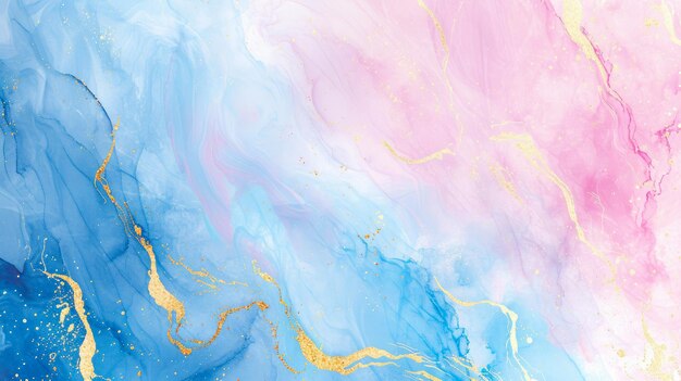 Ethereal Elegance Pink and Blue Watercolor Bliss