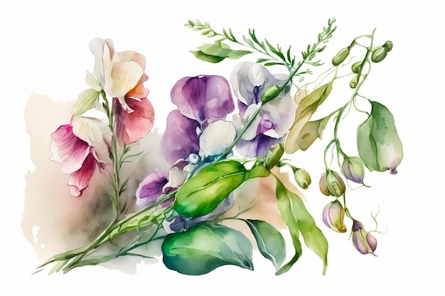 Ethereal Elegance of Watercolor Wedding Flowers